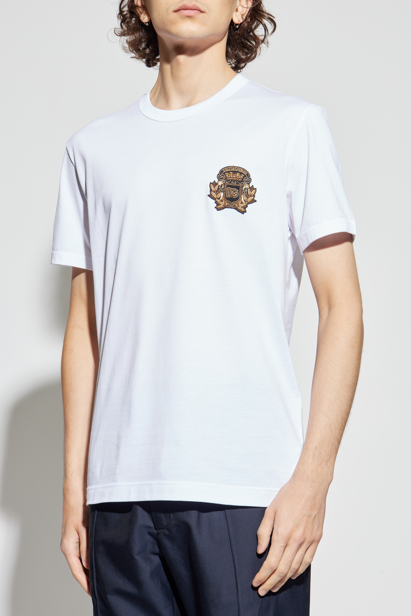 White T-shirt with applique Dolce & Gabbana - Vitkac AS